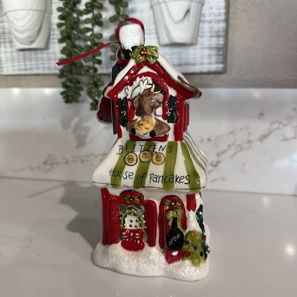 Blue Sky BLITZEN'S HOUSE OF PANCAKES Tea Light Candle Holder Christmas - Picture 1 of 6